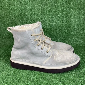 UGG Australia Harkley Herren Größe 11 Knochen Leder Schnür Winterstiefel - NEU - Bild 1 von 14