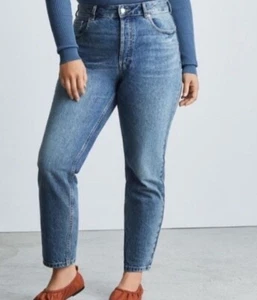 Jeans Everlane The Curvy anni 90 sfacciati gamba dritta cotone biologico taglia 30 - Foto 1 di 12