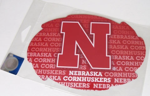 NCAA 1 Pair Nebraska Cornhuskers Magnets 6 7/16" Wide x 4 3/8" High Huskers Cover