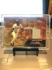 2002 BARRY BONDS FLEER TRIPLE CROWN "GAME WORN PANTS." RELIC RBI KINGS GEM.