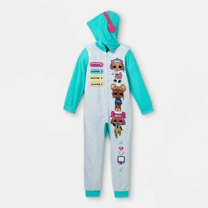 NWT LOL Surprise Pajamas One Piece Union Suit Sleeper Girls 4 5 6 8 10 12 L.O.L - Picture 1 of 4
