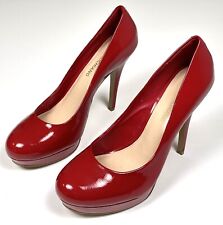 ARTURO CHIANG Womens US 8M Red Patent Leather Platform Round Toe 5" PUMPS Flaw