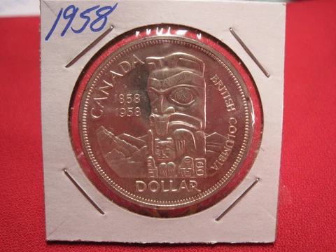 1958 CANADA SILVER DOLLAR, DEATH DOLLAR (#225A) Cover