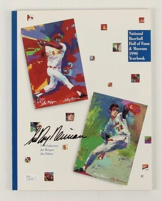LEROY NEIMAN SIGNED BASEBALL HALL OF FAME COOPERSTOWN 1990 PROGRAM MORGAN PALMER - Image 1 of 3