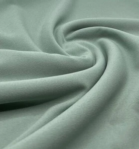 2 Metres Sage Scuba Crepe Fabric 4 Way Stretch Elastane Dress Material Fabric - Picture 1 of 4