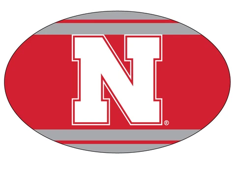 NEBRASKA OVAL STRIPED MAGNET-NEBRASKA CORNHUSKERS CAR MAGNET-NEW FOR 2016! Cover