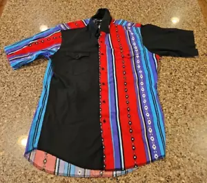 Wrangler Western Hemd Large gestreift Kurzarm Herren X Long Tails 15 1/2 - Bild 1 von 8