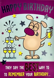 Happy Birthday Komödie Humor offen Geburtstag Grußkarte, nagelneu - Bild 1 von 1