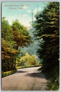 Portland Oregon USA Automobil Straße Stadt Park Windung Straße Hecke Rand Postkarte - Bild 1 von 2