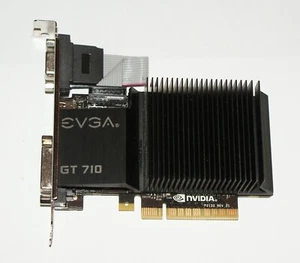 EVGA NVIDIA GT710 2GB PCIE VGA/DVI/HDMI Silent Graphics Card - Picture 1 of 3