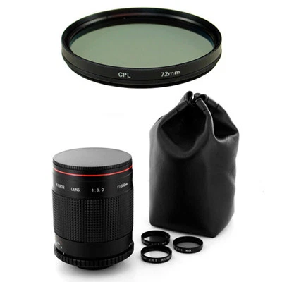 Albinar 500mm Mirror Lens for Canon EOS Rebel SL1 T2i T1i T4i Xsi T5i 7D T3 T3i - Image 1 of 2