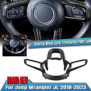 Car Steering Wheel Cover Trim For Jeep Wrangler JL 2018-2023 Gladiator JT 2020+ - Picture 1 of 15