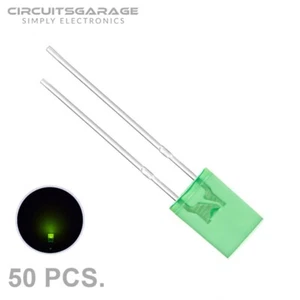 50x2x5x7mm farbig hellgrün rechteckig LED Leuchtdiode Birne - USA - Bild 1 von 5