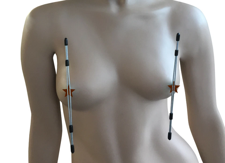 TULA-TOYS BDSM Bondage Metall Nippelspangen Nippelklammern Nippelklemmen silber