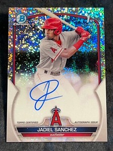 2023 Bowman 1st SPECKLE REFRACTOR PROSPECT ROOKIE AUTO Jadiel Sanchez 055/299
