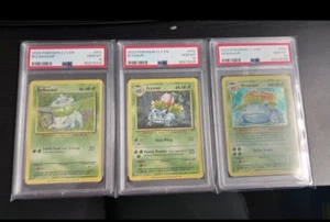 Sequentially LUCKY POKEMON SET - BULBASAUR & IVYSAUR & VENUSAUR Graded PSA 10 - Picture 1 of 4
