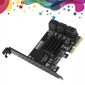 PCI-E Expansion Card Adapter PCI-E4X8X16X 6Gbps 6Port For ASMedia ASM1166 Master - Picture 1 of 12