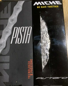 Cadenas de bicicleta plateadas Miche Pistard and Pista de 1/8" para bicicletas de pista o fixies - Imagen 1 de 7