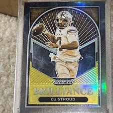 CJ STROUD /5 2023 PRIZM DRAFT PICKS  BRILLIANCE BLACK GOLD PRIZM ROY TEXANS