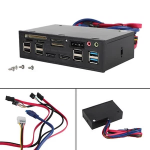 5.25" USB 3.0 SATA eSATA PC Front Panel Media Pannello di controllo Card Reader - Bild 1 von 12