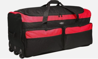 Bolsa de Lona Rodante Grande 36" con Ruedas, Bolsa de Equipaje de Viaje para Hombres y Mujeres, Roja Foto 1 de 4