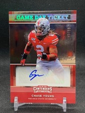 2020 Panini Contenders Draft Picks CHASE YOUNG Ticket Rookie Auto / 18 Ohio St