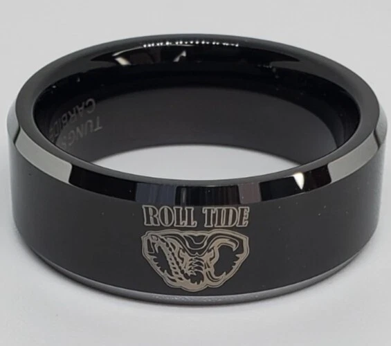 Alabama Anillo Marea Carmesí Anillo Negro Anillo de Boda Talla 9 #alabama #rolltide Foto 1 de 1