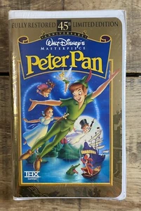 VHS Peter Pan Limited THX Edition Disney 45th Anniversary Clamshell NEW/SEALED - Picture 1 of 7