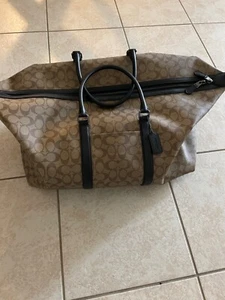 Coach Weekend Travel Bag brown/Tan Medium Size - Picture 1 of 6
