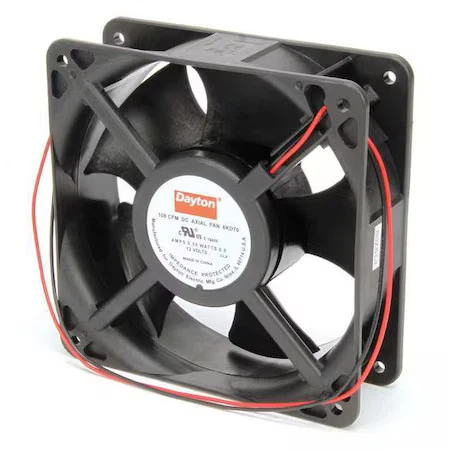 Ventilador axial Dayton 6Kd70, cuadrado, 12 V CC, - fase, plástico Pbt, 4 11/16 pulgadas W. Foto 1 de 2