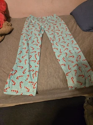 FLIRTITUDE - PANTALONES DE DORMIR - BASTONES DE CARAMELO - VERDE AZULADO - TALLA MEDIANA Foto 1 de 4