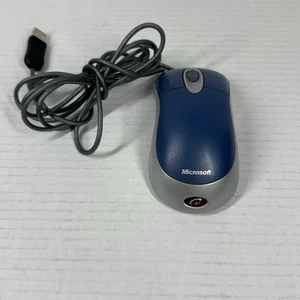 Microsoft Optical Mouse Blue USB and PS/2 Compatible Model X08-72983 Tested - Picture 1 of 5