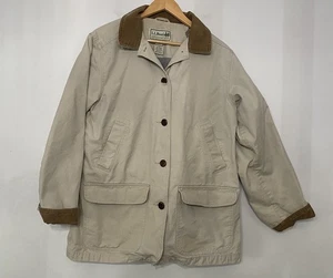 L.L.Bean Field Chore Barn Jacket Beige Cord Woman’s Large 0WY22 Vintage Lesen - Bild 1 von 11