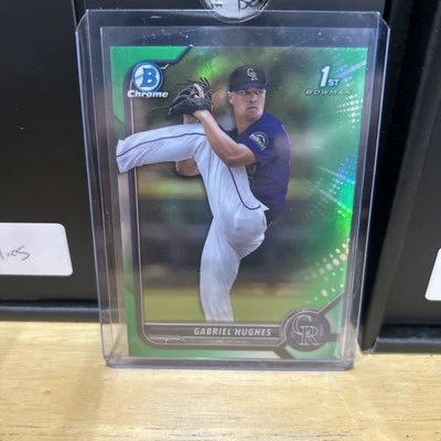 2022 Bowman Draft - Chrome Gabriel Hughes #BDC-151 Green Refractor /99 (RC) - Image 1 of 2