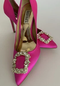 Zapatos de salón de noche Badgley Mischka Cher II adornados con diamantes de imitación NUEVOS 7,5 - Imagen 1 de 10