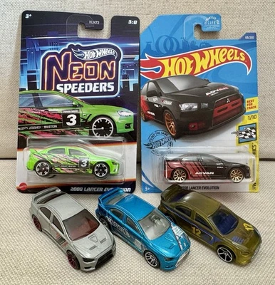 🔥Hot Wheels 2008 Lancer Evolution~NightBurnerz~Cambios de color~Rayos X~Juego de 5 Foto 1 de 4