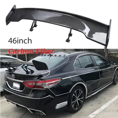 47" Fiber Rear Trunk Spoiler Wing Adjustable GT-Style For Toyota Camry LE SE S - Imagem 1 de 4