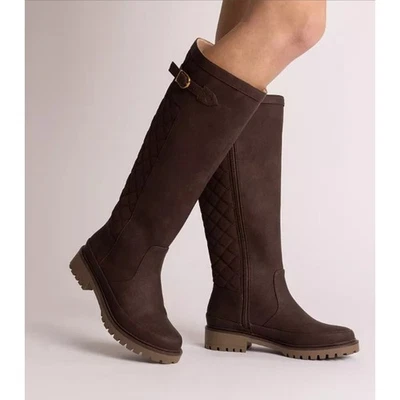 Journee Collection Zemmie Marrón Acolchado Botas Hasta la Rodilla Suela Talla 7 NUEVAS Foto 1 de 4