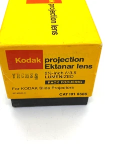 KODAK 101 8506 PROYECCIÓN EKTANAR 2 1/2" F/3.5 LENTE PROYECTOR CAMPO PLANO EN CAJA - Imagen 1 de 7