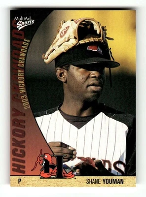 2003 Multi-Ad Hickory Crawdads Update #33 Shane Youman NM-MT very rare BXCP02 - Image 1 of 2