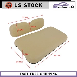 Buff Golf Cart Front Back + Seat Cushions Fit For EZGO RXV - Picture 1 of 9