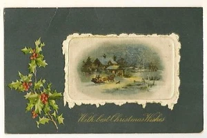Silk Winter Horse and Sleigh John Winsch Christmas - Picture 1 of 1