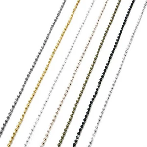 Carrete de cadena de bolas - 10 yardas/rollo - cuentas de bola de 1,5 mm/2 mm/2,4 mm - 9 metros a granel - Imagen 1 de 12