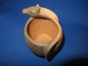 Indianer Taos Pueblo Indianer Glatt gebrannter Ton Topf Drache - Bild 1 von 11