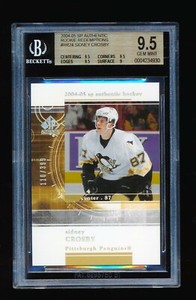 BGS 9.5 SIDNEY CROSBY 2004-05 SP AUTHENTIC ROOKIE REDEMPTIONS RC #/399 *PENGUINS