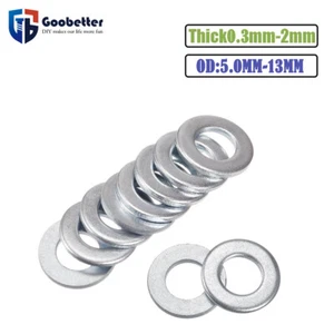 Washers Form A Flat 304 Stainless Steel Black Carbon Steel M2 M2.5 M3.5 M4 to M7 - Picture 1 of 8