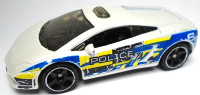 2012 MATCHBOX LAMBORGHINI GALLARDO LP 560-4 POLIZIA WHITE 2 5/8" DIECAST CAR - Image 1 of 4