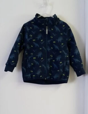 Chaqueta H&M Niños Dinosaurio Cremallera Prueba de Ducha Forrada de Vellón Azul Talla 3/4 Foto 1 de 4