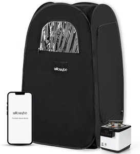 Portable Steam Sauna, Personal Home Spa Room with Bluetooth and Infrared Control - Picture 1 of 9