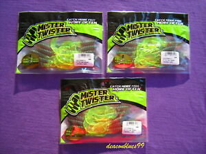 MIster Twister 4" Curly Tail Grub - Christmas Lights - 3 Packs
